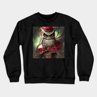 Beautiful Owl the Bird of the Night Crewneck Sweatshirt